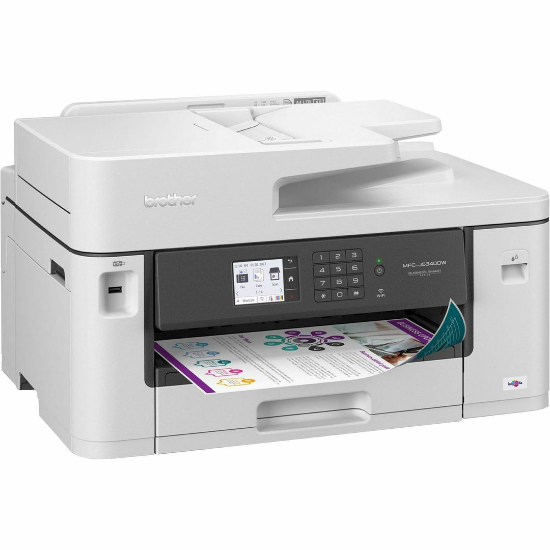 Image of Brother Printer,Scan/Copy/Fax,Wireless,TouchScren,20.9"x15.7"x12",WE