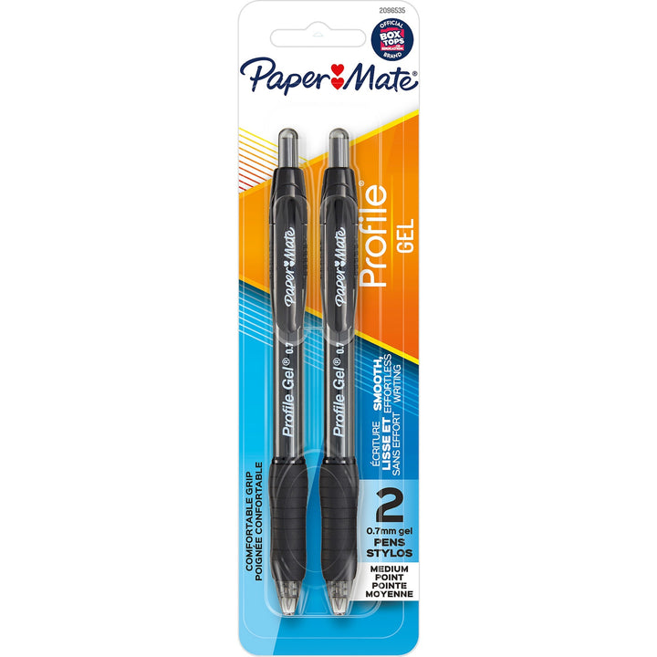 Image of Paper Mate® Pens,Gel,Profile,Retractable,0.7mm,2/PK,Black