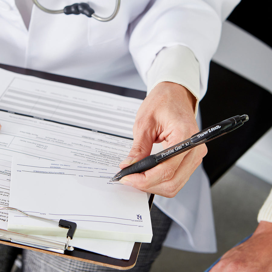 Image of Paper Mate® Pens,Gel,Profile,Retractable,0.7mm,2/PK,Black