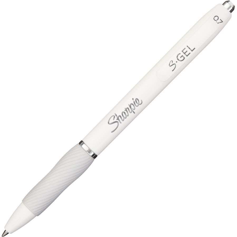 Image of Sharpie 2126207 S-Gel Pens, 0.7 mm Medium Pen Point, Black Ink, Gel-based, White Plastic Barrel, 4 / Pack