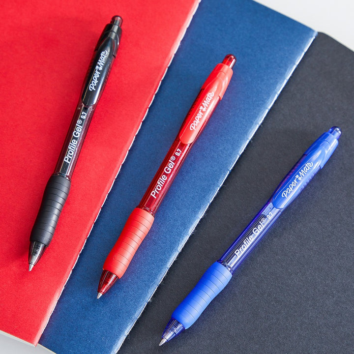 Image of Paper Mate® Gel Pen, 0.7mm Point, 3/10"Wx3/10"Lx7"H, 4/PK, Blue