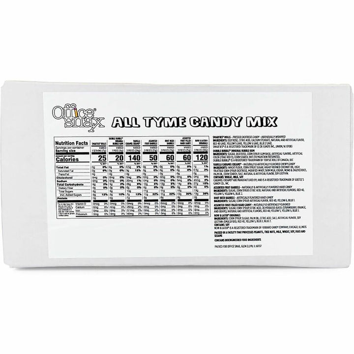 Image of Office Snax 00652 All Tyme Mix Assorted Candies, Assorted, Individually Wrapped, 16 oz, 1 Bag
