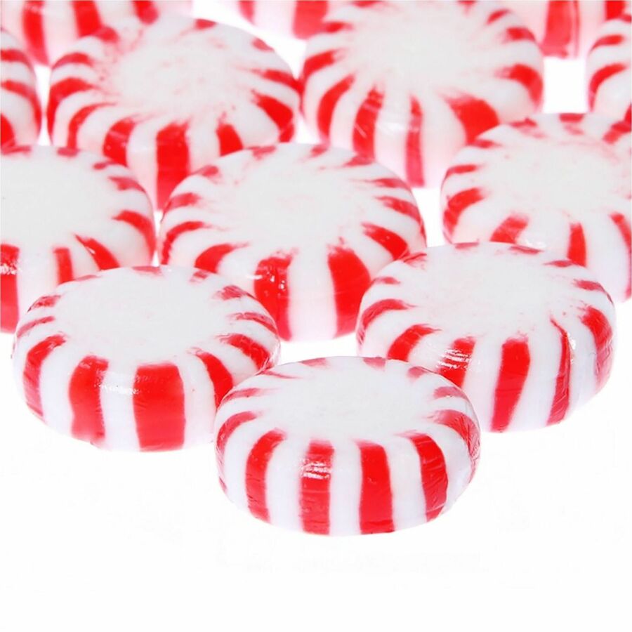 Image of Office Snax 00662 Peppermint Starlight Mints, Peppermint, Individually Wrapped, 5 lb, 1 Carton