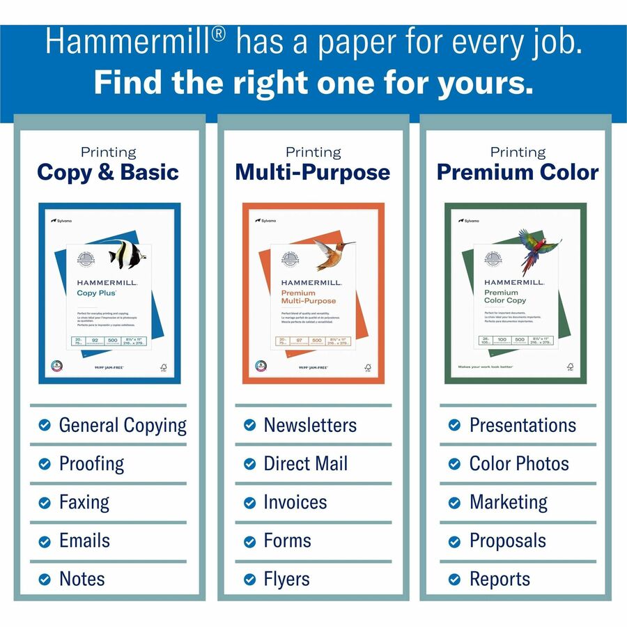 Image of Hammermill 8.5x14 Copy Plus Paper, White