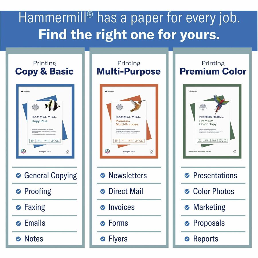 Image of Hammermill® Copy Paper,Copy Plus,20lb,75GSM,11"x17",200RM/PL,White