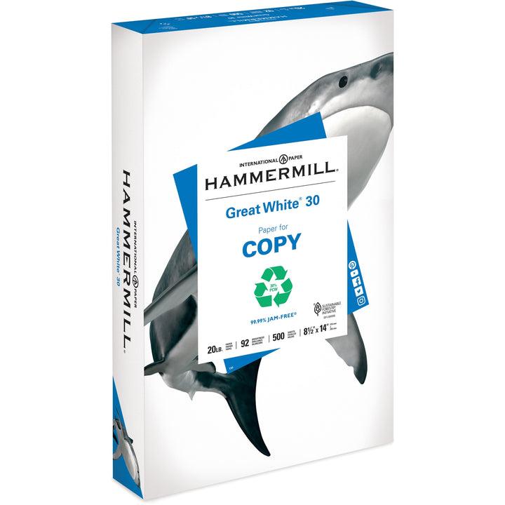 Image of Hammermill Paper for Copy 8.5x14 Great White Recycled Copy Paper, White