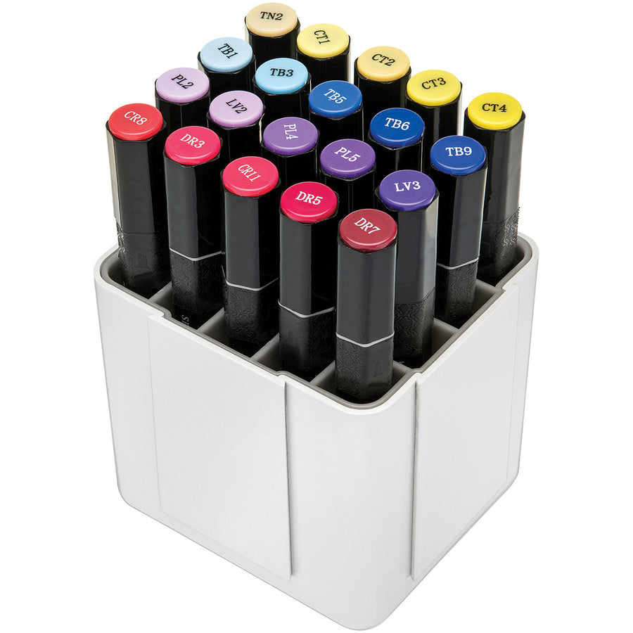 Image of deflecto® Marker Organizer,Interlocking,InnerGrid,4.4"x3.4"x4.3",White