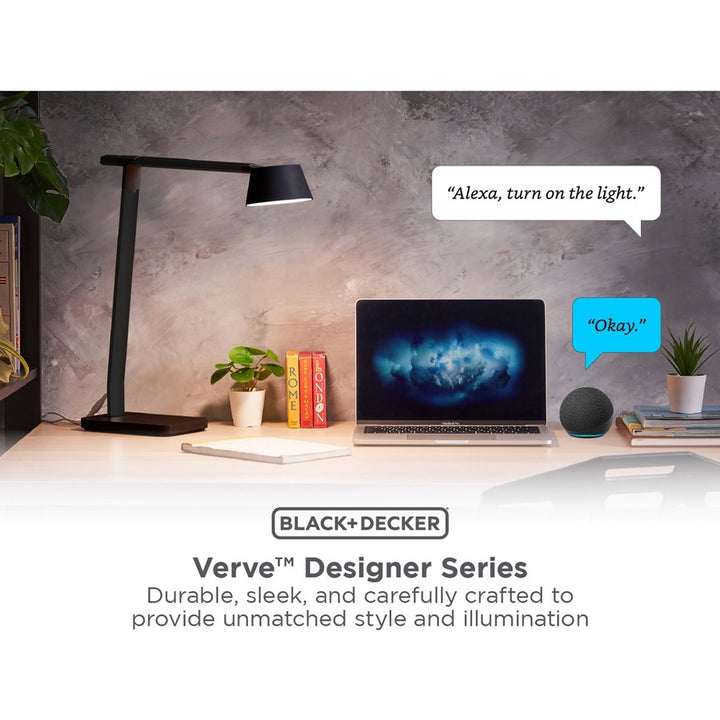 Image of Bostitch® Desk Lamp, Wireless Charging, Modes, LED, Adjustable, BK