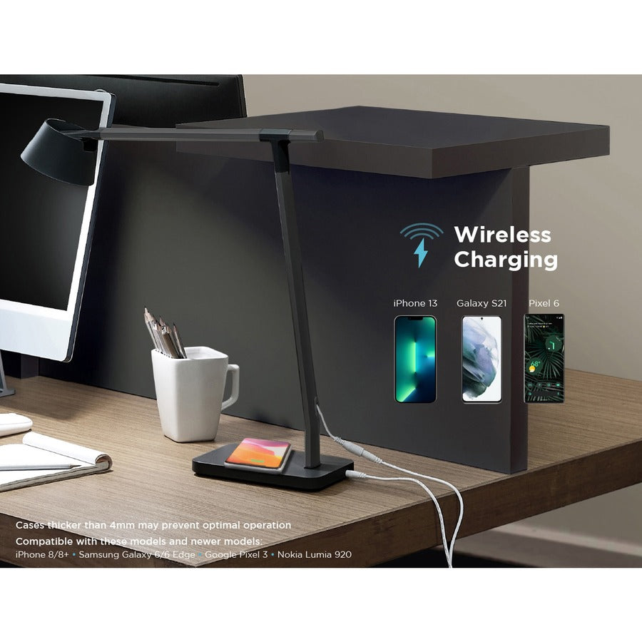 Image of Bostitch® Desk Lamp, Wireless Charging, Modes, LED, Adjustable, BK