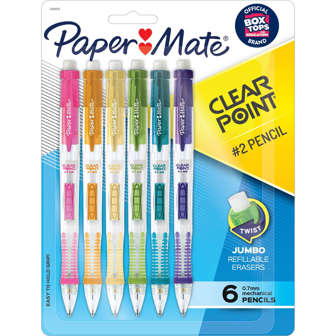 Image of Paper Mate® Mechanical Pencils,Colored Barrels,0.7mm,6/PK,AST