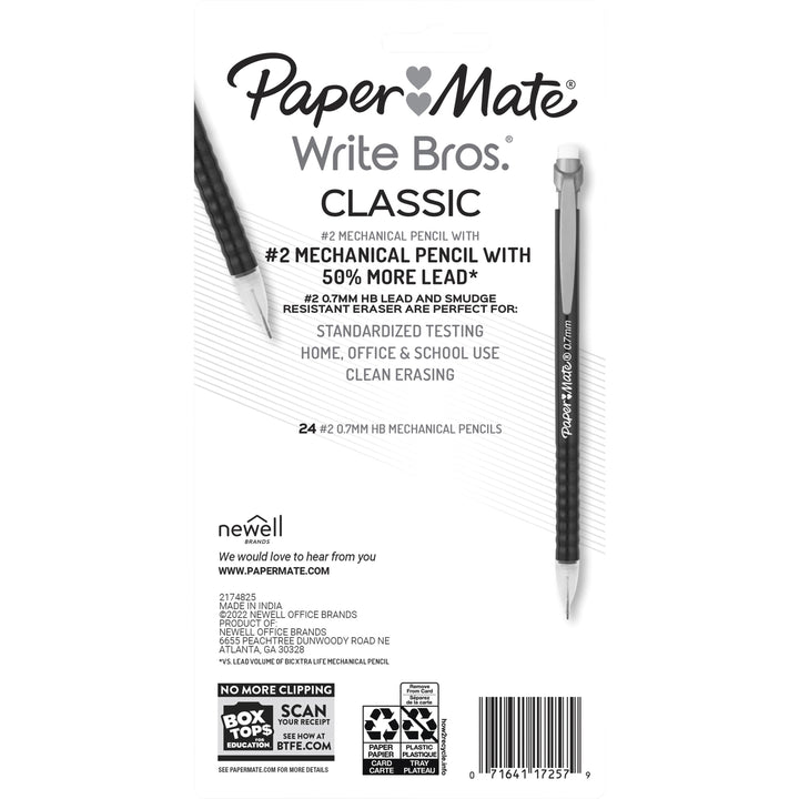 Image of Paper Mate 2171181 0.7mm Mechanical Pencils, 0.7 mm Lead, Assorted Barrel, 24 / Pack