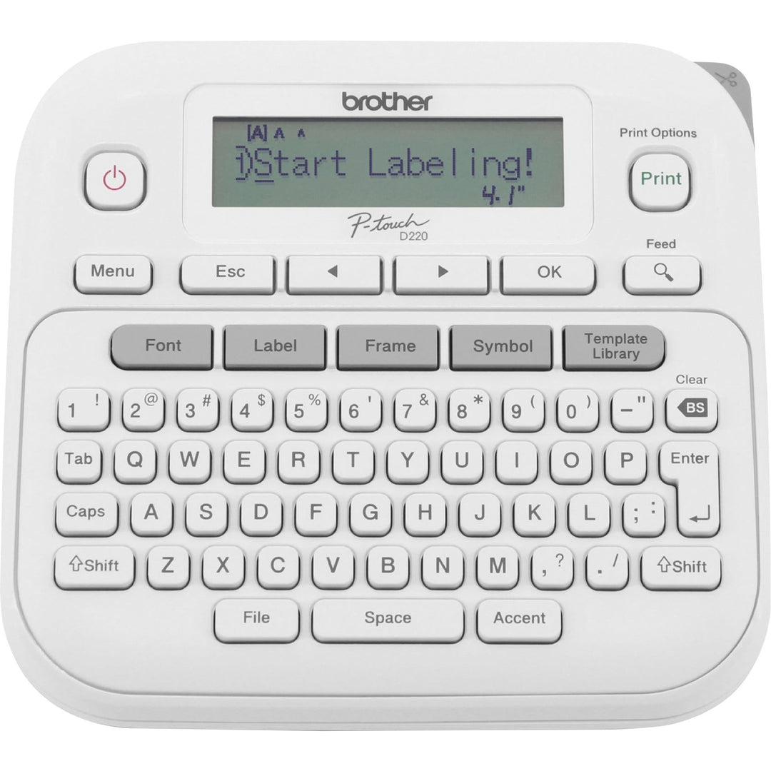 Image of Brother Label Maker,180dpi,20mm/sec,1/2"Labels,6.2"x5.9"2.7",WE