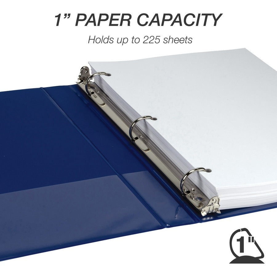 Image of Samsill® Durable D-Ring View Binders, 3 Rings, 1" Capacity, 11 x 8.5, Blueberry/Blue Coconut/Dragonfruit/Purple, 4/Pack