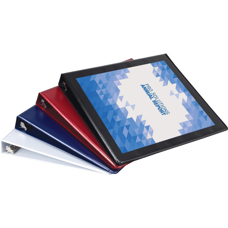 Image of Samsill® Durable D-Ring View Binders, 3 Rings, 1" Capacity, 11 x 8.5, Black/Blue/Green/Red, 4/Pack