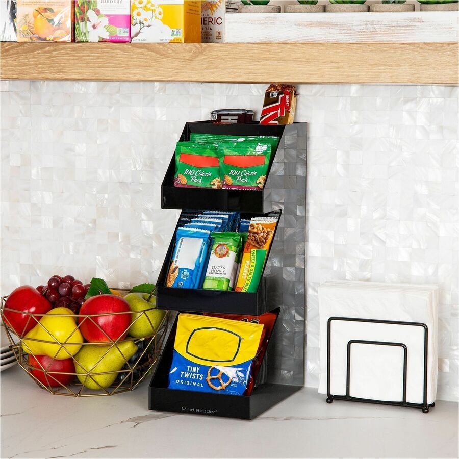 Image of Mind Reader 3TCORG-BLK 3-Tier Countertop Organizer