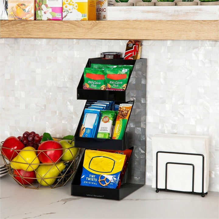Image of Mind Reader 3TCORG-BLK 3-Tier Countertop Organizer