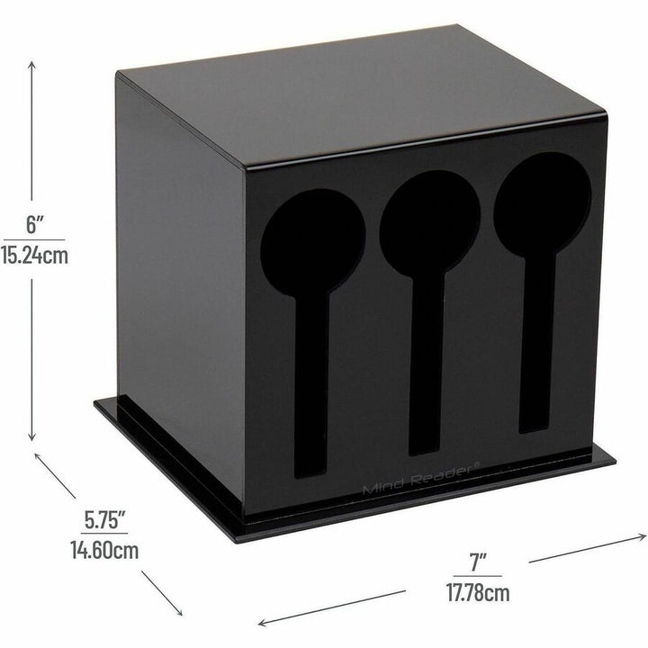 Image of Mind Reader 3CSTOR-BLK Cutlery Dispenser & Organizer