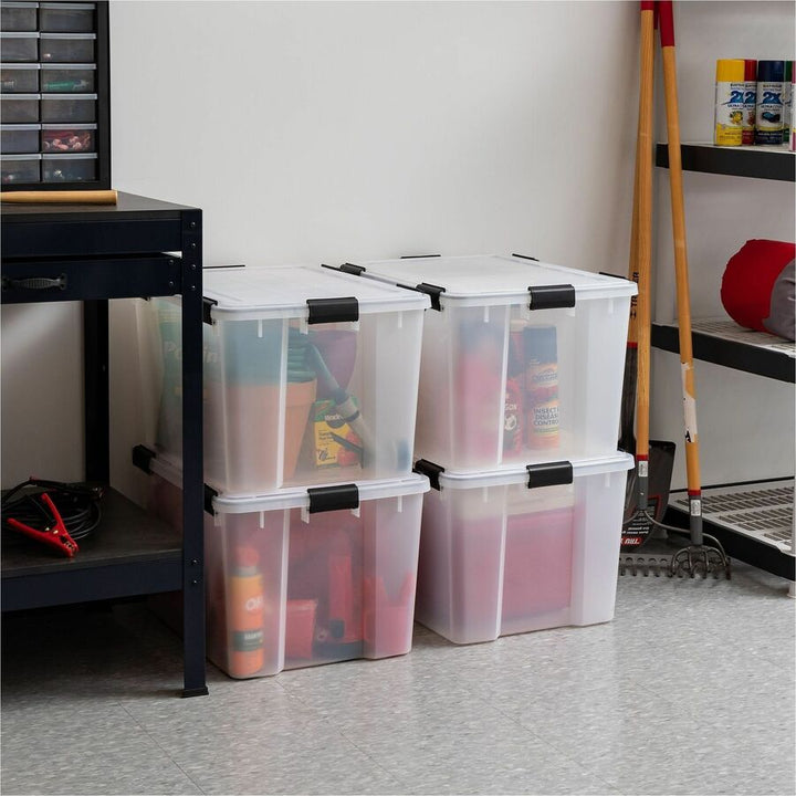 Image of IRIS WeatherPro 110586 WeatherTight Heavy-duty Storage Tote