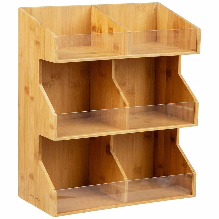 Image of Mind Reader 3T2TWD-BRN Bali 6-Compartment Storage Organizer