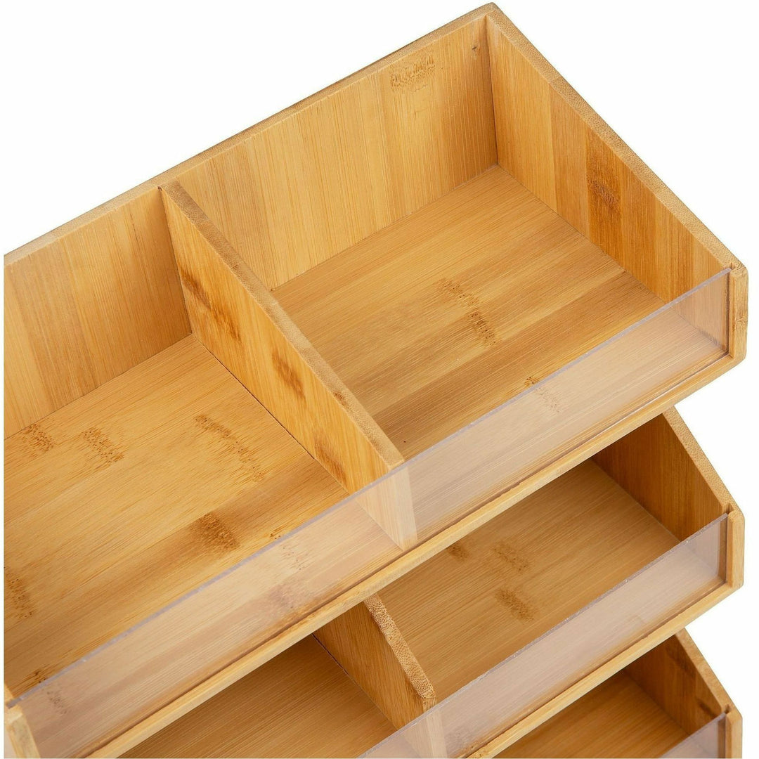 Image of Mind Reader 3T2TWD-BRN Bali 6-Compartment Storage Organizer