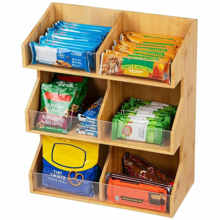 Image of Mind Reader 3T2TWD-BRN Bali 6-Compartment Storage Organizer