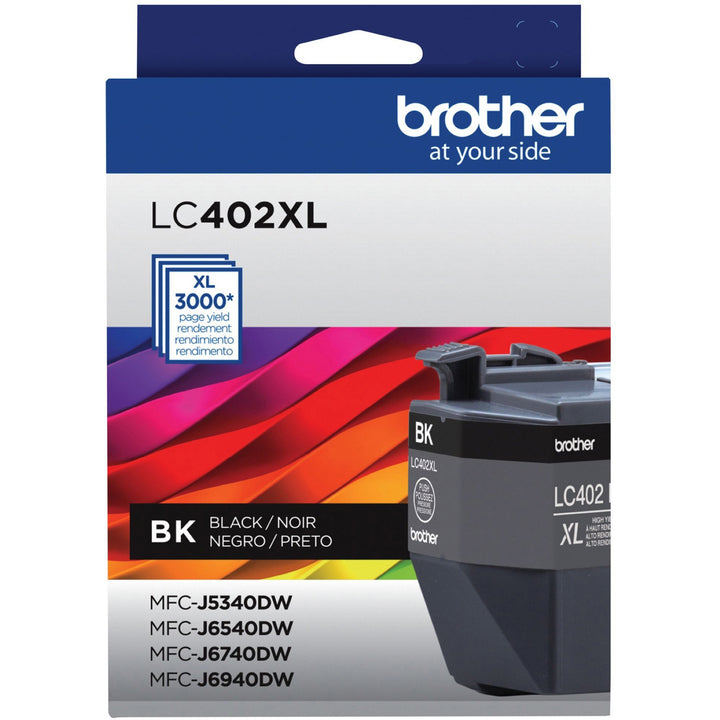 Image of Brother LC402XLBKS Ink Cartridge, 3000 Pages, 1 Each