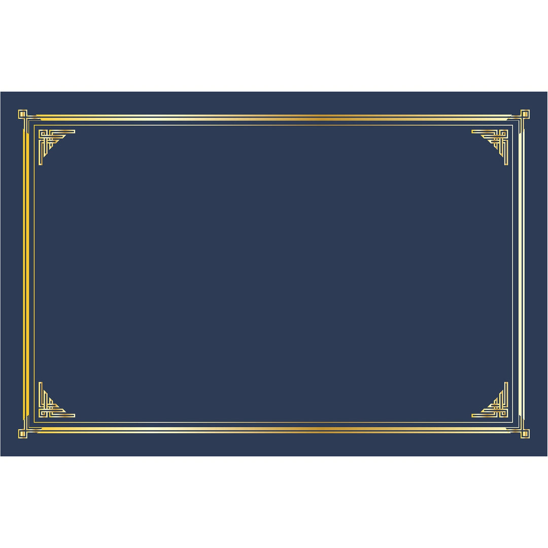 Image of Geographics® Certificate Cover,Linen,GoldFoil,9.75"x6.5",10/PK,AST