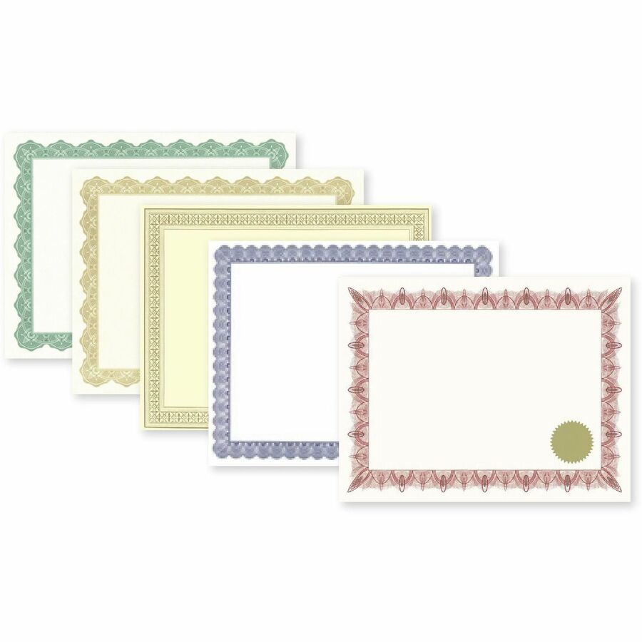 Image of Geographics® Certificate,CardStock,Filigree,SilverFoil,11"x8.5",15/PK,MI