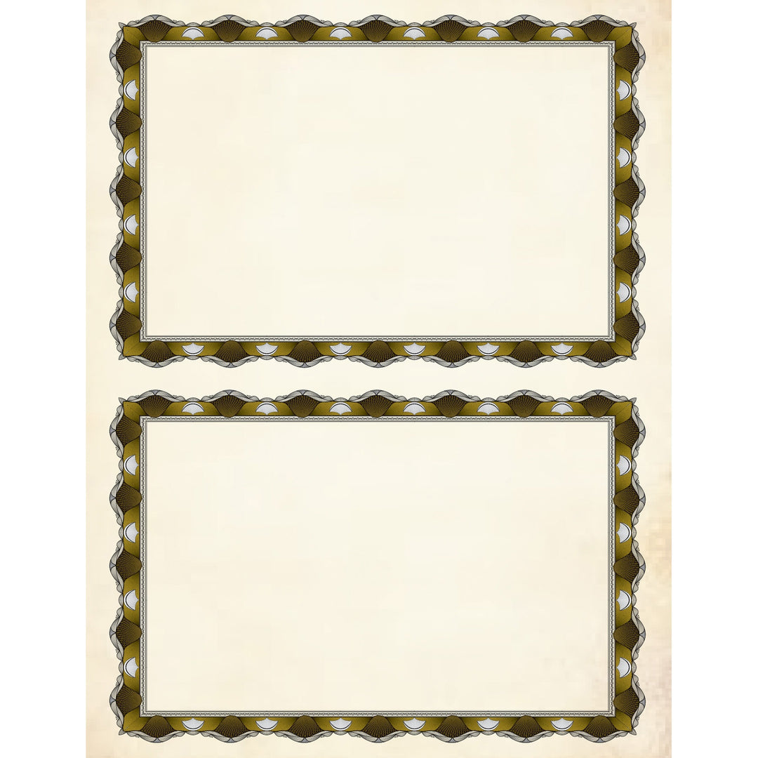 Image of Geographics® Certificate,CrownGold,2PerPage,11"x8.5",30/PK,AST