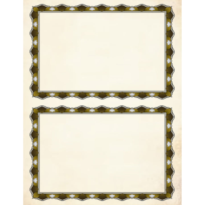 Image of Geographics® Certificate,CrownGold,2PerPage,11"x8.5",30/PK,AST