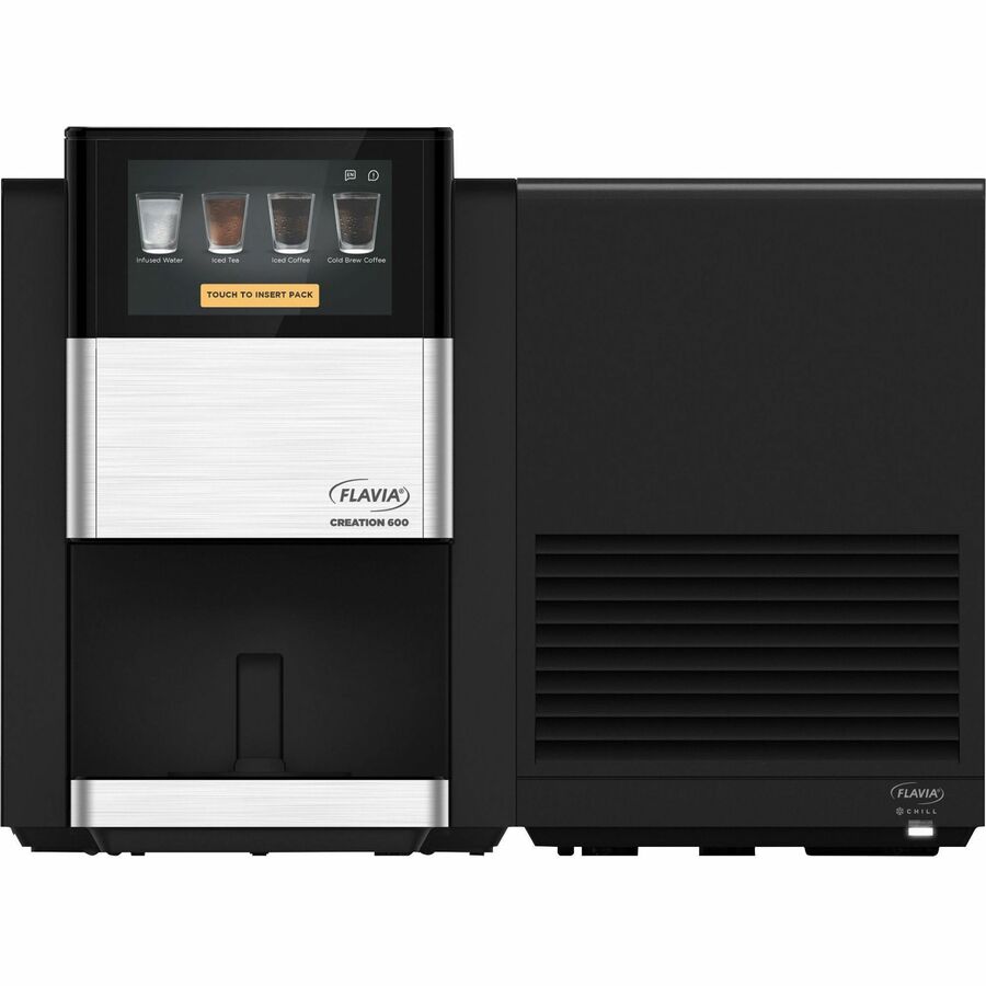 Image of Flavia 18000565 Creation 600 Coffee Brewer Machine, 1600 W, 10 fl oz, Single-serve, Frother, Black, Plastic Body, 1 Carton