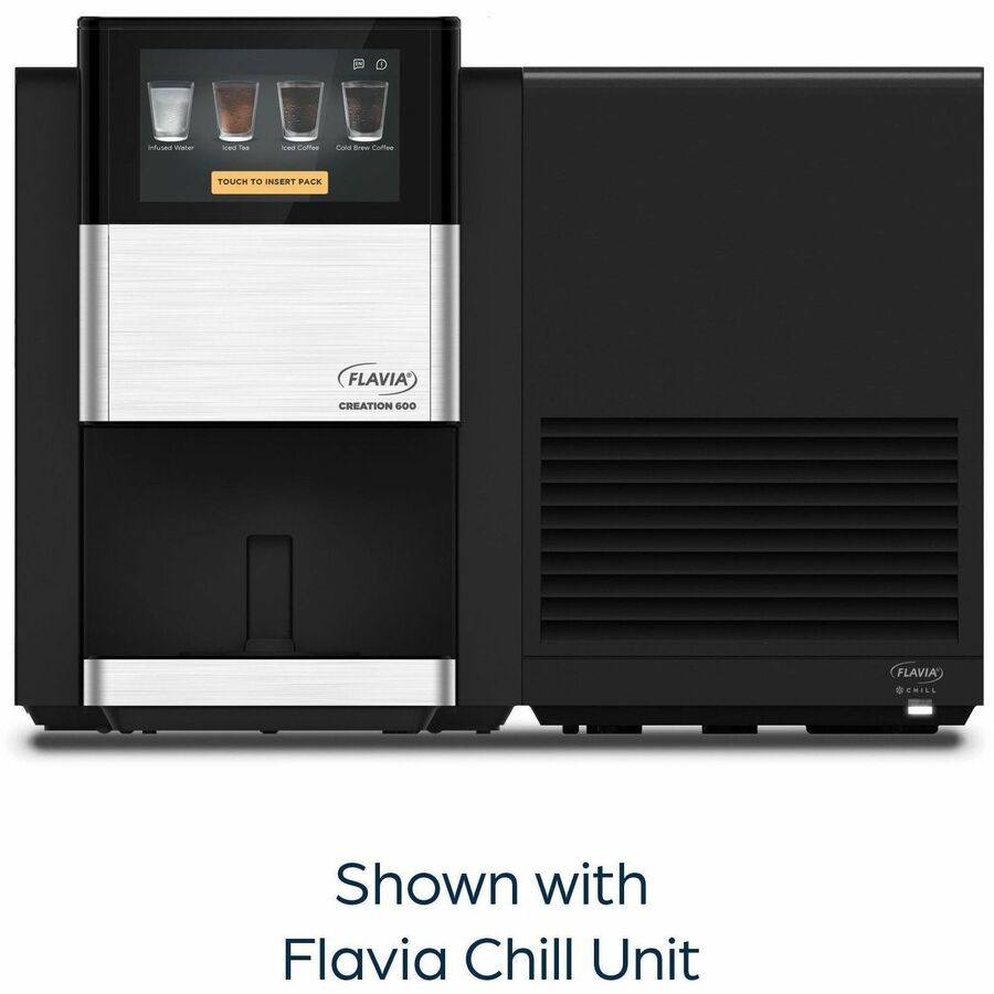 Image of Flavia 18000565 Creation 600 Coffee Brewer Machine, 1600 W, 10 fl oz, Single-serve, Frother, Black, Plastic Body, 1 Carton