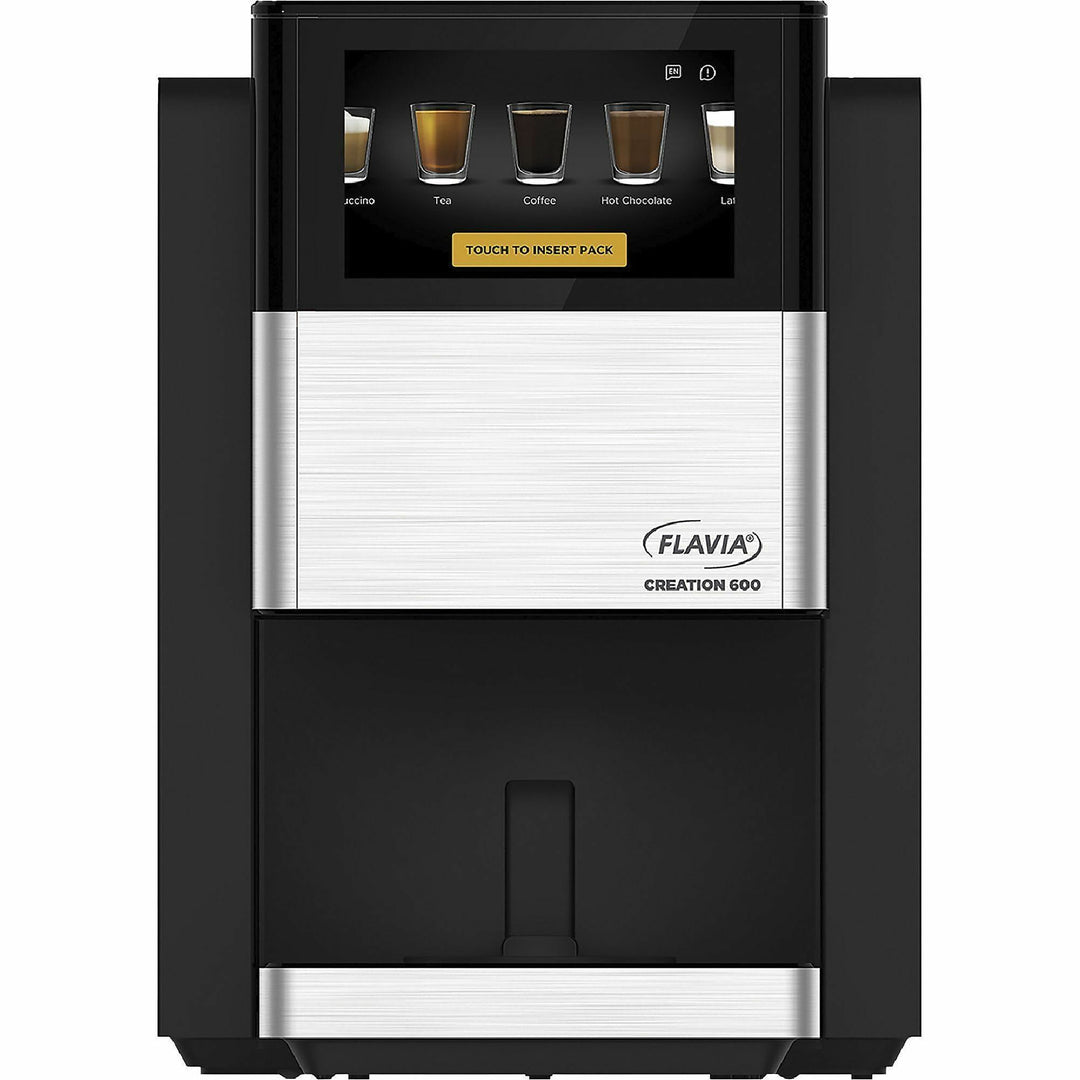 Image of Flavia 18000565 Creation 600 Coffee Brewer Machine, 1600 W, 10 fl oz, Single-serve, Frother, Black, Plastic Body, 1 Carton