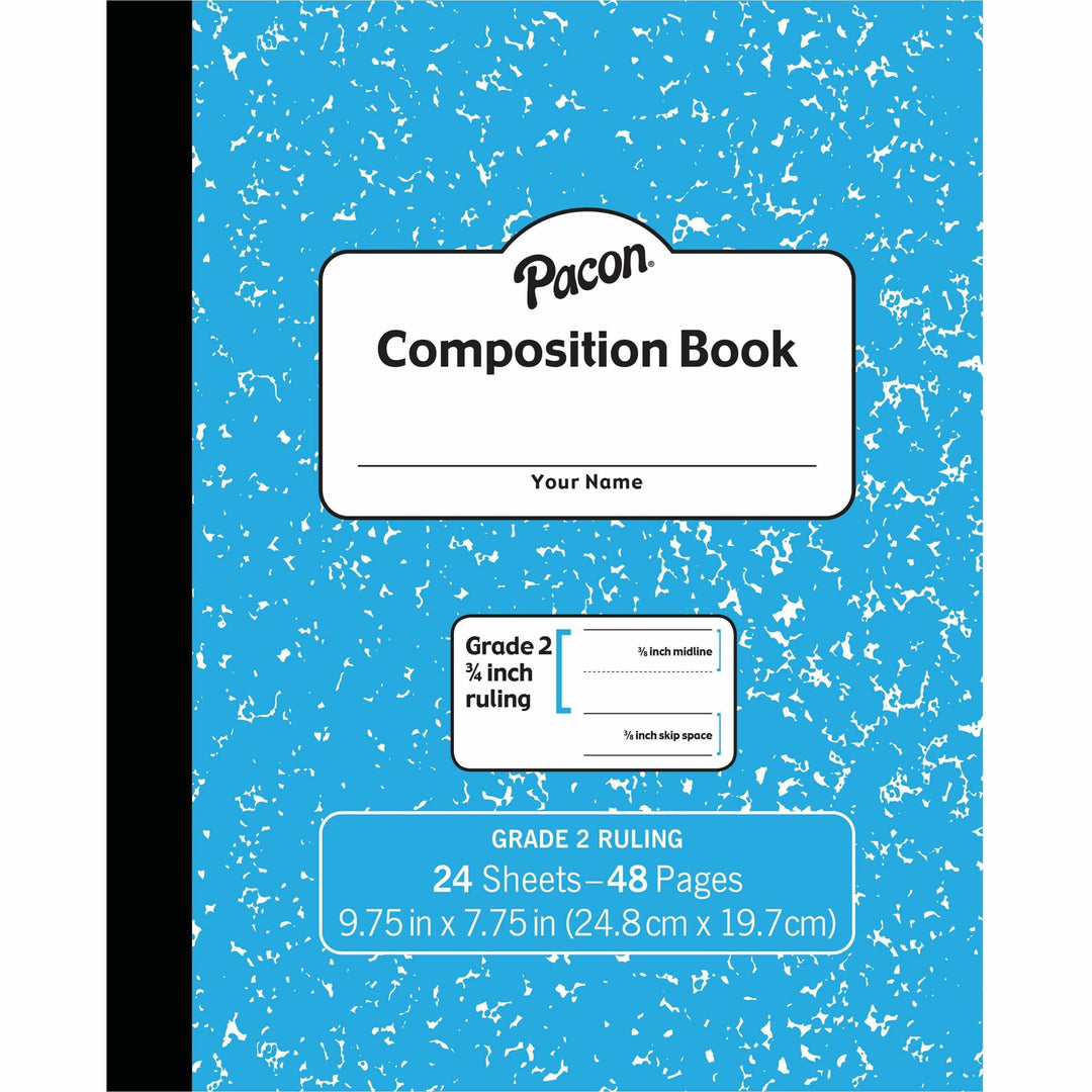 Image of Pacon® Composition Book,Grade2,24Shts,48Pgs,9-3/4"x7-1/2",BE