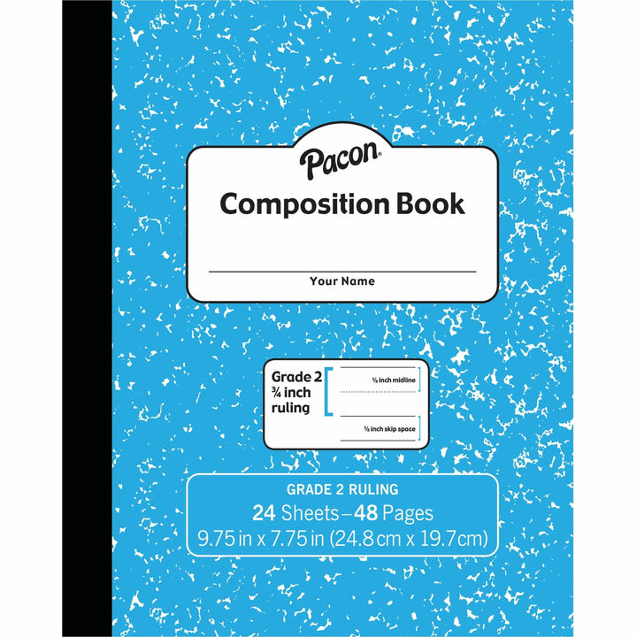 Image of Pacon® Composition Book,Grade2,24Shts,48Pgs,9-3/4"x7-1/2",BE