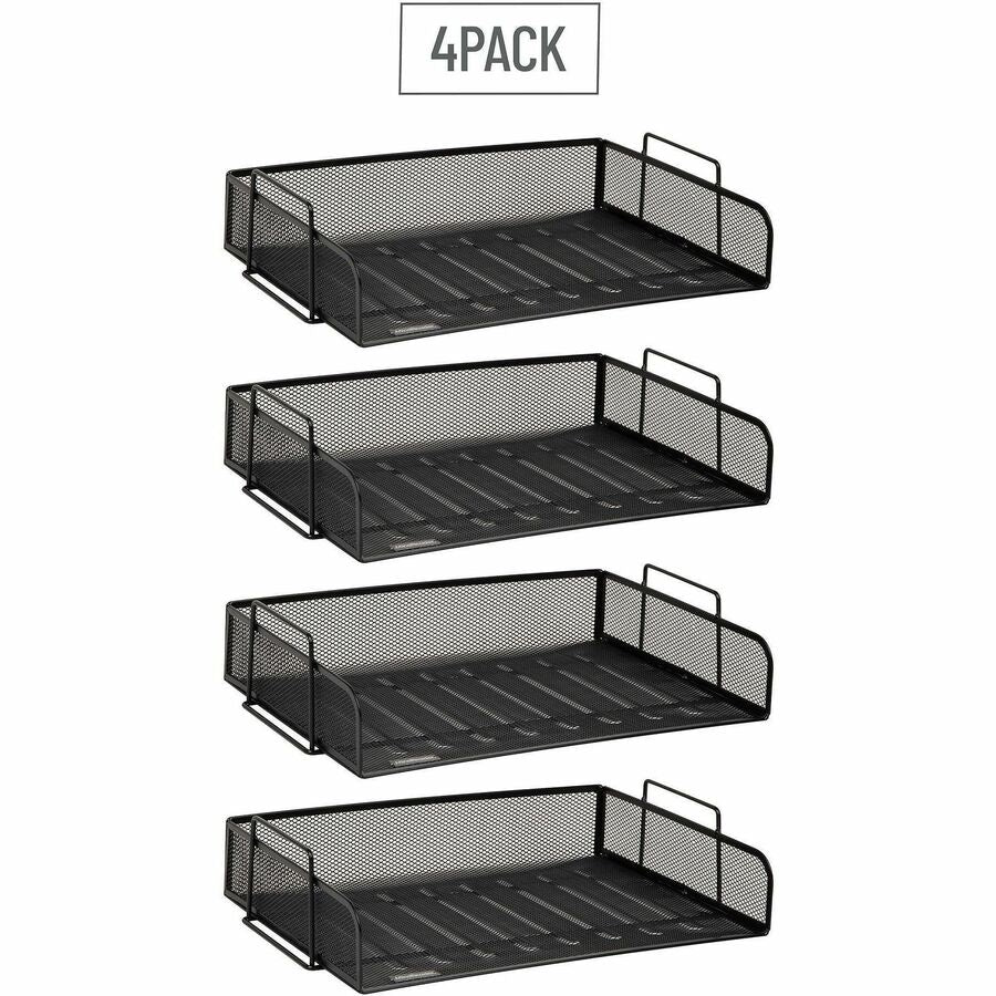 Image of Mind Reader DSTACK4-BLK Tiered Stackable Paper Trays