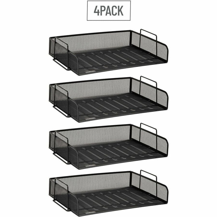 Image of Mind Reader DSTACK4-BLK Tiered Stackable Paper Trays