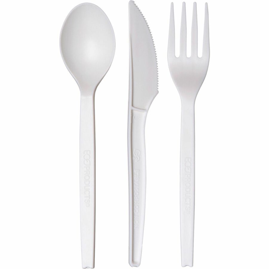 Image of WNA EPS003CT 7" Plant Starch  Spoons, Spoon, Breakroom, Plant Starch, Beige, 50/Pack, 20 / Carton