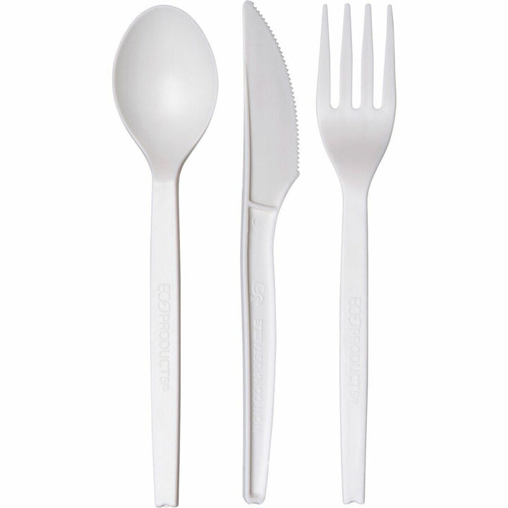 Image of WNA EPS003CT 7" Plant Starch  Spoons, Spoon, Breakroom, Plant Starch, Beige, 50/Pack, 20 / Carton