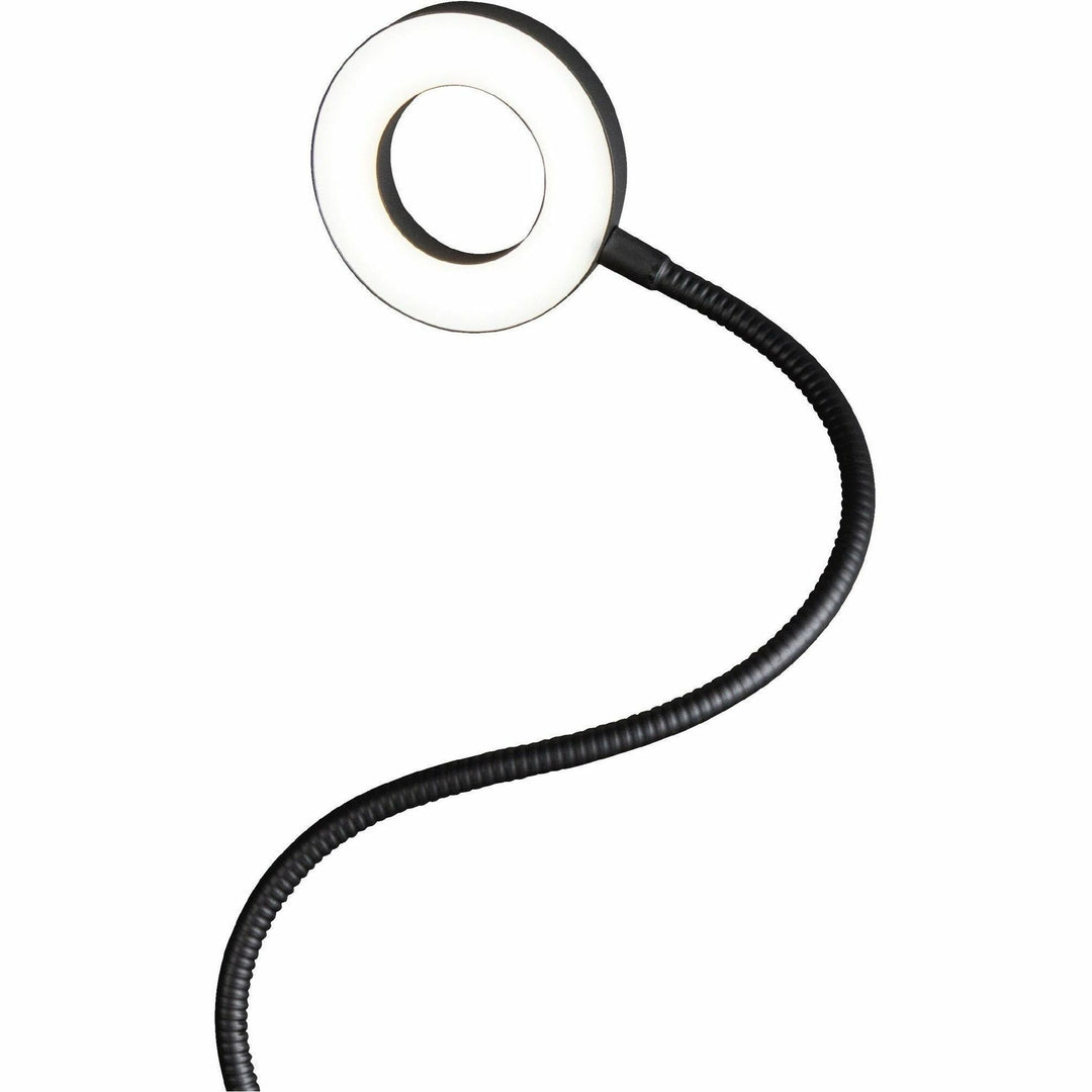 Image of OttLite® Ring Light,Clip-On,Dimmable,Flex Neck,LED,21-1/4"H,BK