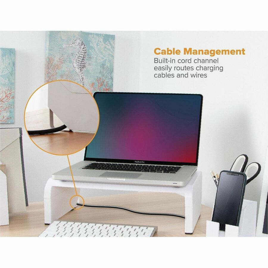 Image of Bostitch® Monitor Stand,Single,Adjustable Height,Cord Channel,WE
