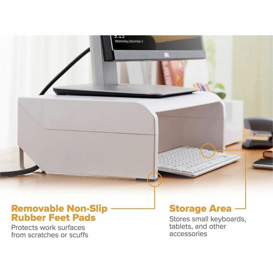 Image of Bostitch® Monitor Stand,Single,Adjustable Height,Cord Channel,WE