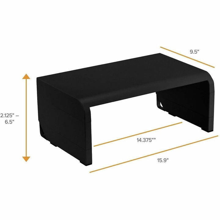 Image of Bostitch® Monitor Stand,Single,Adjustable Height,Cord Channel,BK