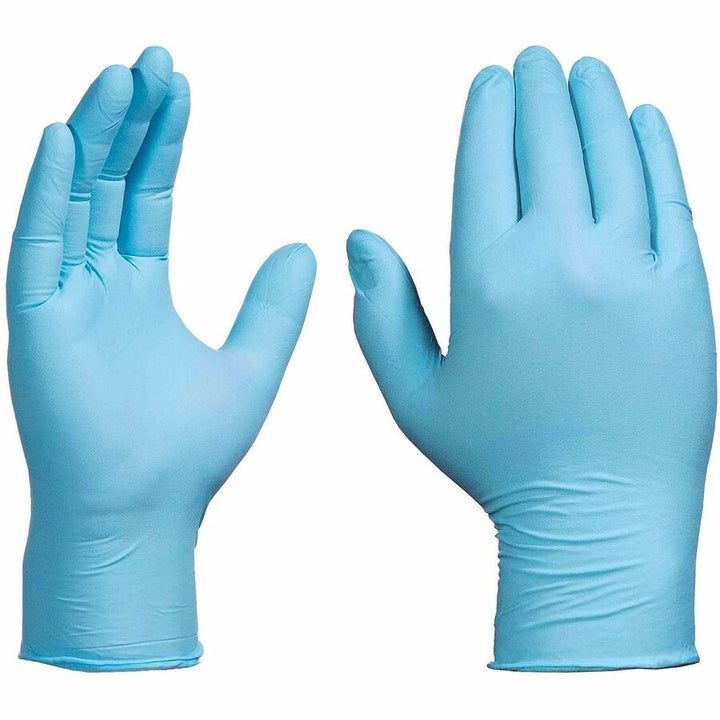 Image of Ammex INPF44100 Gloveworks Blue Nitrile PF Ind MD Gloves