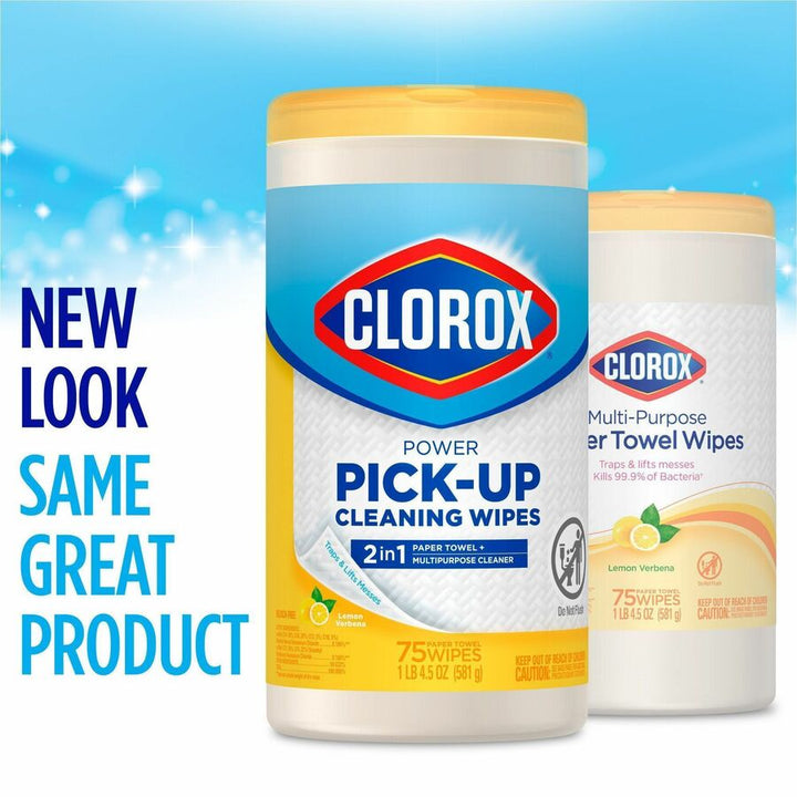 Image of Clorox® Paper Towel Wipes,Multipurpose,LemonVerbena,75Shts,WE