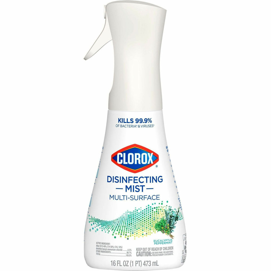 Image of Clorox® Disinfecting Spray,w/Sprayer,EucalyptusPeppermint,16oz,WE