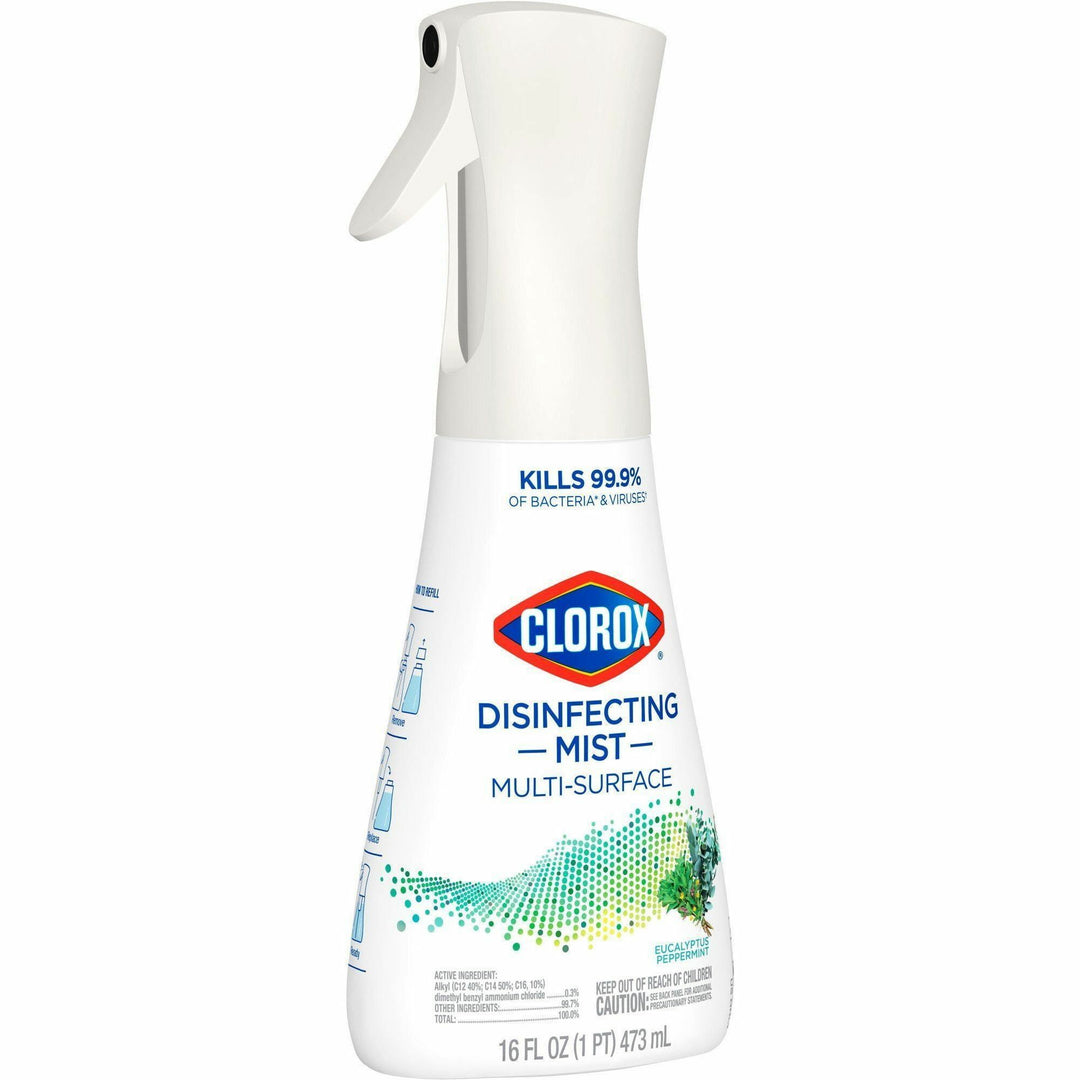 Image of Clorox® Disinfecting Spray,w/Sprayer,EucalyptusPeppermint,16oz,WE