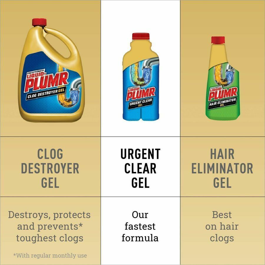 Image of Clorox® Drain Cleaner, Gel, Bathtub/Kitchen, 17oz, BE