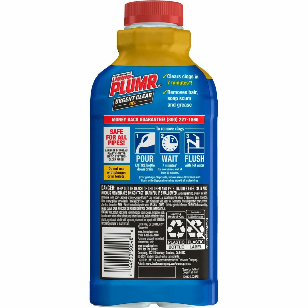 Image of Clorox® Drain Cleaner, Gel, Bathtub/Kitchen, 17oz, BE