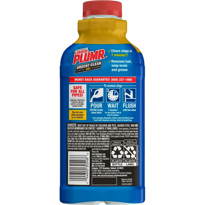 Image of Clorox® Drain Cleaner, Gel, Bathtub/Kitchen, 17oz, BE
